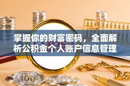 唐山掌握你的财富密码，全面解析公积金个人账户信息管理与优化